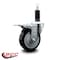 Service Caster 4'' Black Poly Swivel 1-1/8'' Expanding Stem Caster Total Lock Brake SCC-EXTTL20S414-PPUB-BLK-118 - alternate 2